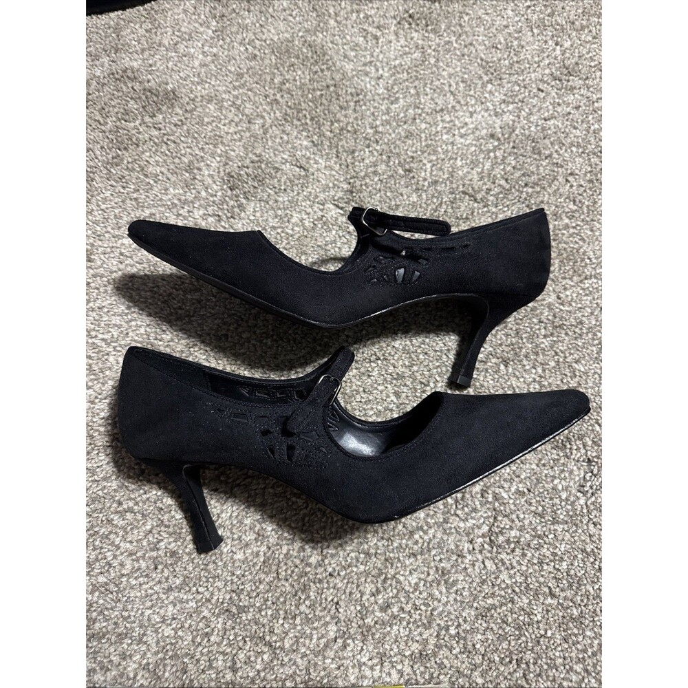 Predictions Black Suede Ladybug Heels 52874-04 Women’s 10 Vintage Y2K New 2000s